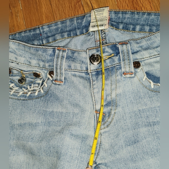 VINTAGE TRUE RELIGION JOEY WHITE STITCH SIZE 28 X 32 LIGHT WASH OLDER NICE - Picture 8 of 12